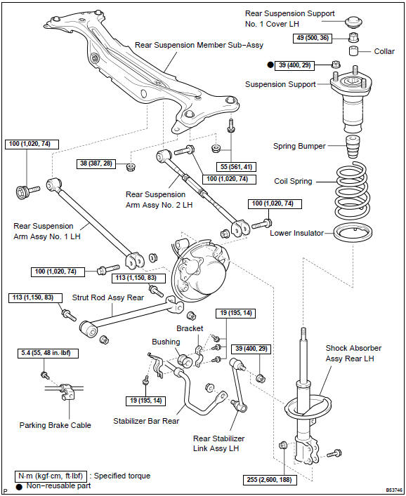 Toyota Camry Rear suspension Rear suspension